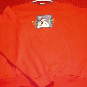 Christmas snowman sweatshirt.